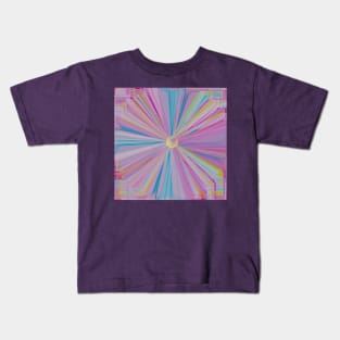 "Celestial Bloom" - Bright Pastel Abstract Effects FX Digital Painting Modern Contemporary Flower Art Kids T-Shirt